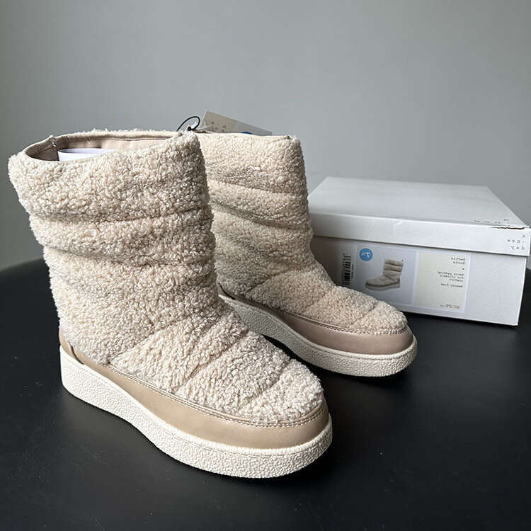 Women Ddmysports S Thick And Warm Winter Flat Cotton Boots With Added Fleece Outdoor Shoes hoes