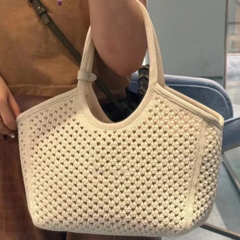 UXST Hollow Woven Bag Soft Summer Handbag Casual Simple Niche Vegetable Basket Tote Fashion Beach Women Bag 240731