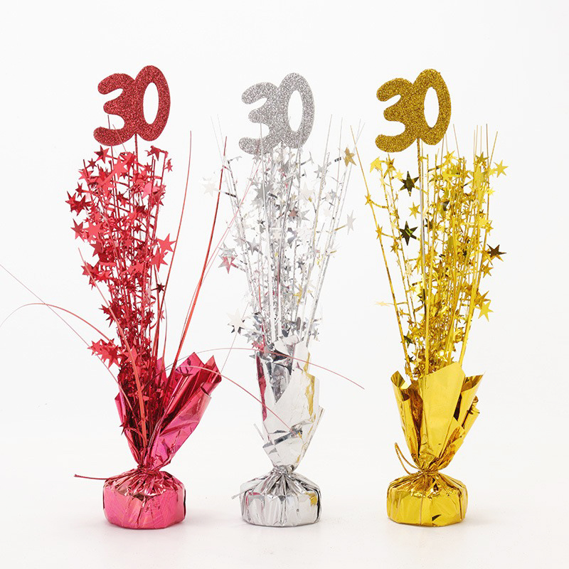 Birthday Decoration Ribbon Christmas Crafts Ornaments Table Decoration Columns Digital Table Decoration Wedding Celebration Supplies Five pieces per p