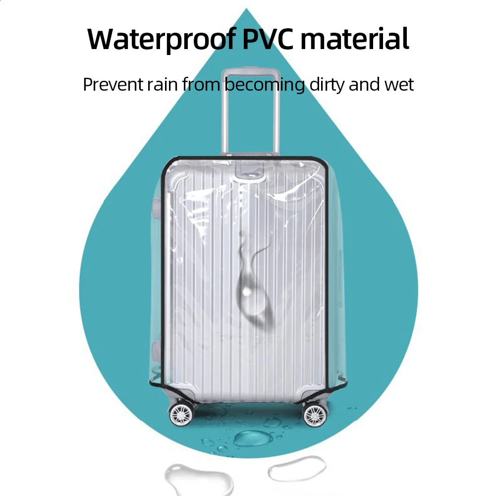 1830 inch transparent luggage cover protector travel waterproof pull rod 240730