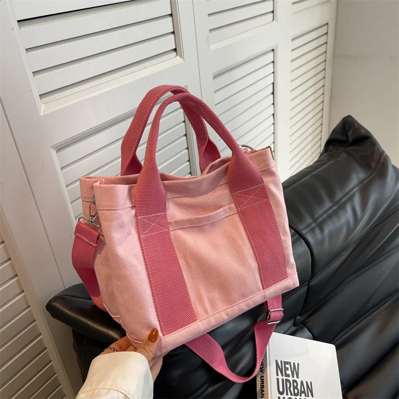 Women Summer Large Capacity Travel Canvas Crossbody BagsShoulder Bag 240730