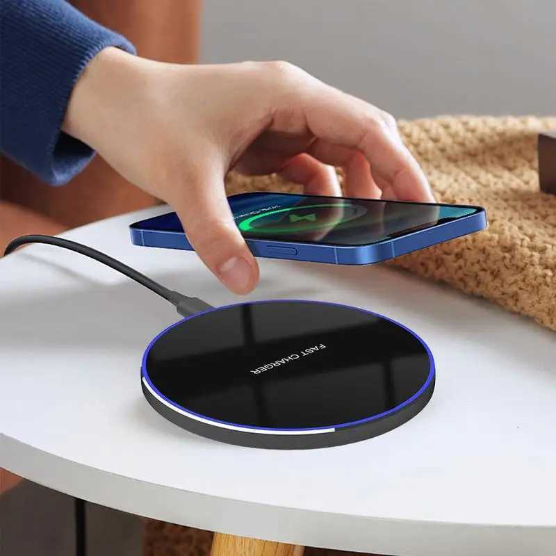15/30/50W Wireless Charger Pad Stand for iPhone 15 14 13 12 SamsungPhone Chargers Induction Fast Charging Dock StationM240731