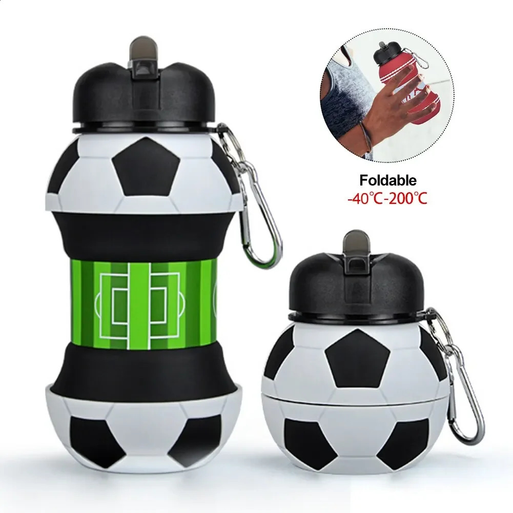 Fold Cups Mug Outdoor Sports Basketball Football Baseball Tennis Golf School Leakproof Portable Kids Water Bottle Z260202
