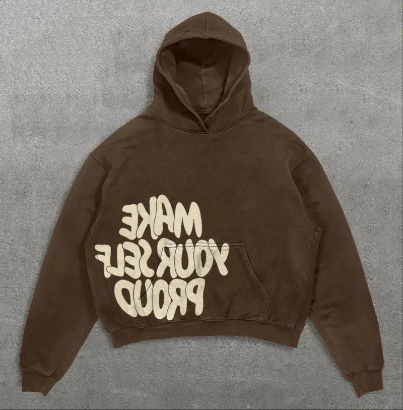 Print Street Hop Retro Oversized Hoodies Y2k Fashion Loose Gothic Sweatshirt Unisex Harajuku Hoodies Autumn Clothes 240813