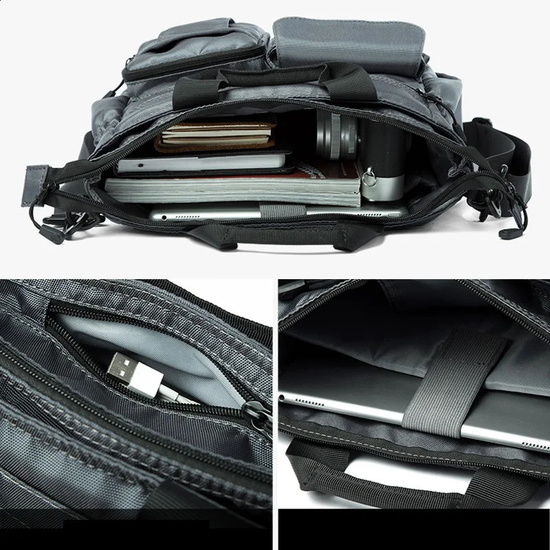 Oxford Men Briefcases Multifunctional Mens Handbag Fashion Sling Bag for Man Korean Style Female Shoulder Bags 240731