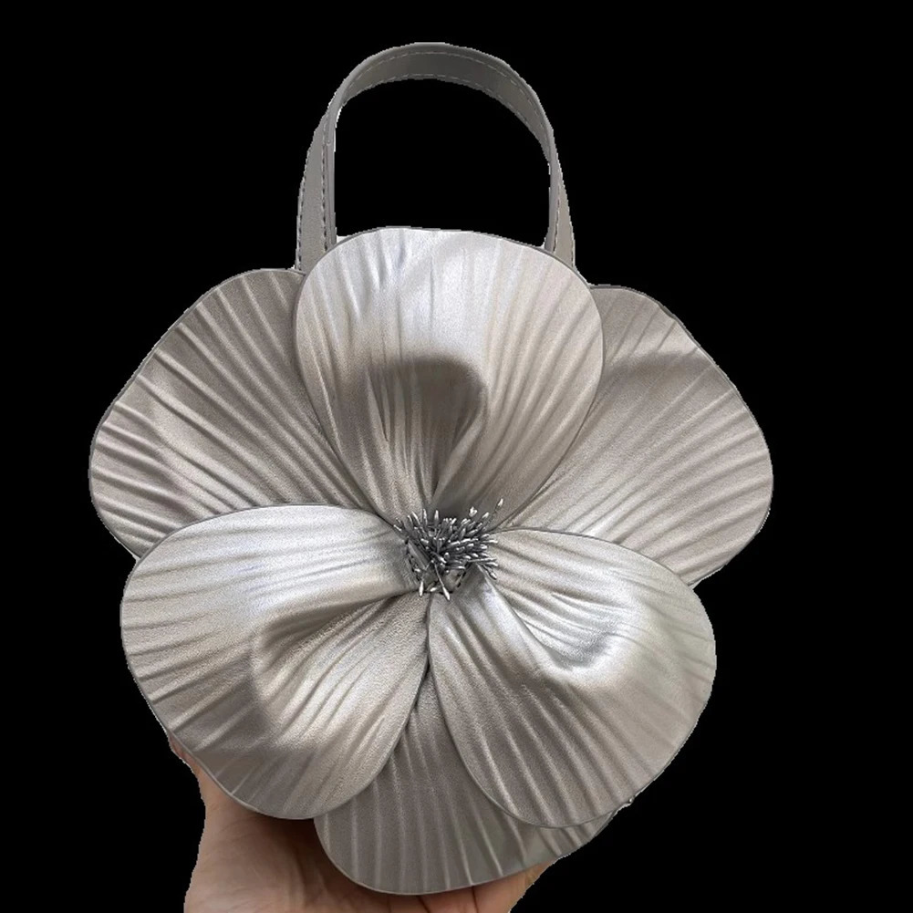 Mini Flower Clutch Purse PU Leather Evening Handbag for Women Floral Evening Clutch Bag for Wedding Party Prom 240731