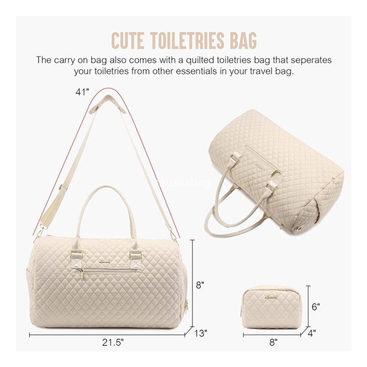 New high quality stock New 2-piece travel bag duffel bag Fitness bag with toiletries bag with shoes layer fashion shoulder bag