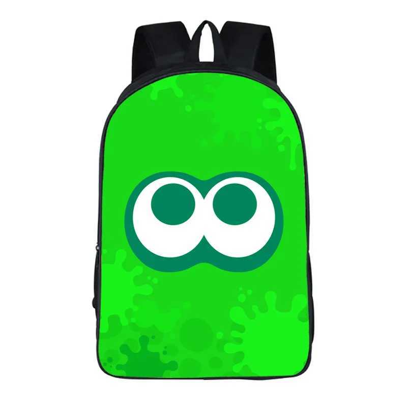 16 inch Splatoon 2 Kindergarten Backpack Toddler Cartoon School Bag Boys Girls Primary BookBags Kids Bagpack Children Best GiftCL240730