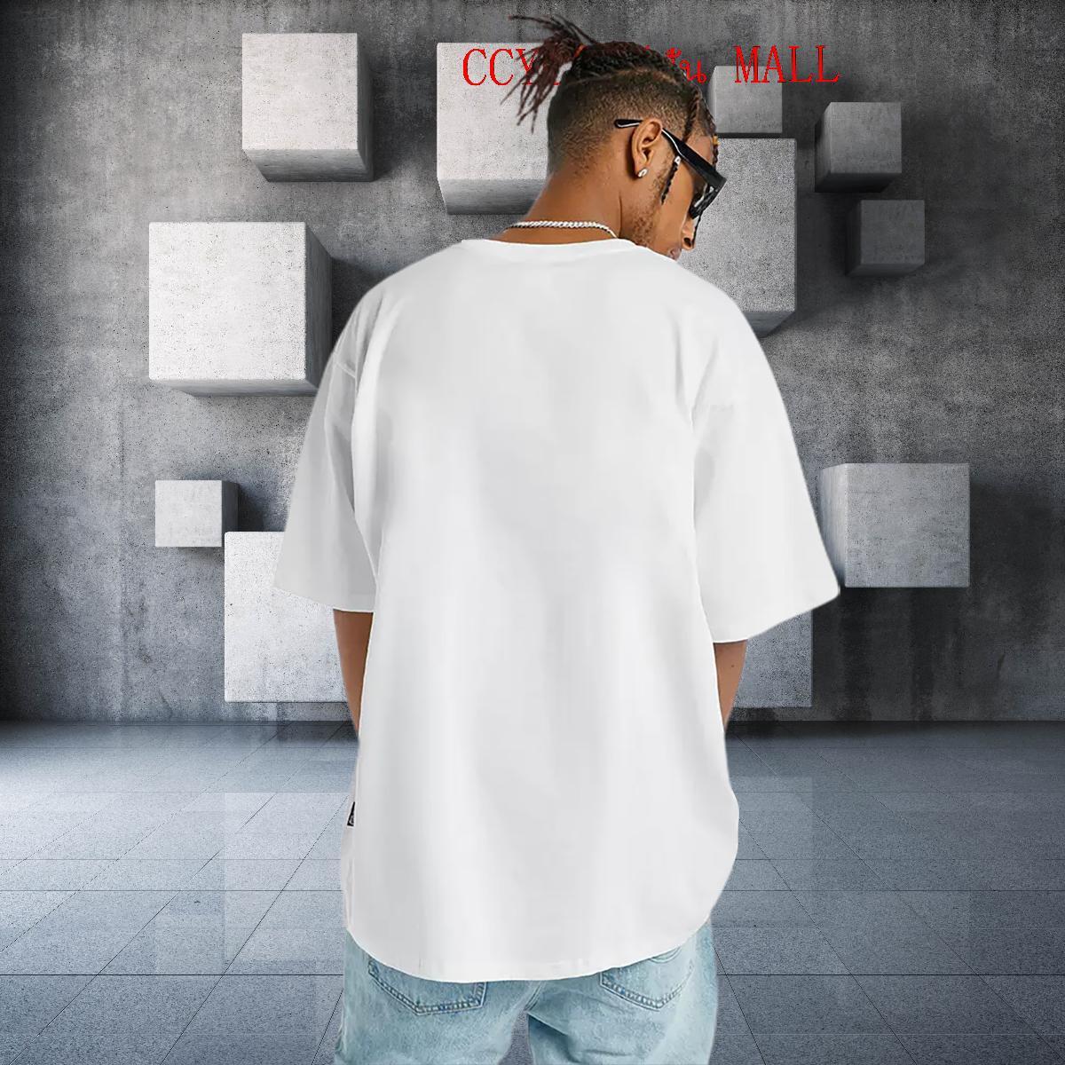New Designer Men Tees 230g 100% Cotton Street scary O Neck Short Sleeves Mens T Shirts High Quality Black Oversized Tops