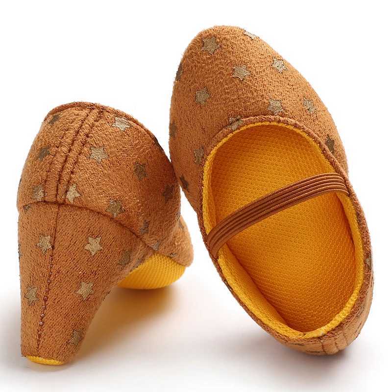 Classic and fashionable newborn baby shoes anti slip cloth shoes girls high heels elegant and casual princess shoes X250409