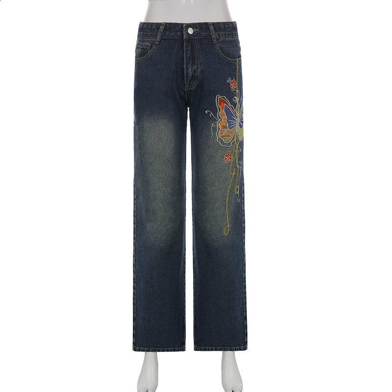 Sifreyr Baggy Jeans Won Autumn Low Waist Denim Flare Pants Harajuku Streetwear Vintage Y2k Fairy Grunge Jeans 240806