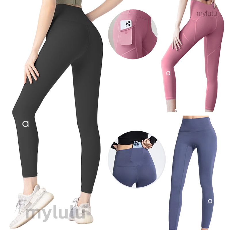 Pants Yoga align leggings with pockets Womens High Waist Sports Fitness flared trousers bell bottom plush Pants Elastic Fitness Outdoor Sports warm Pants