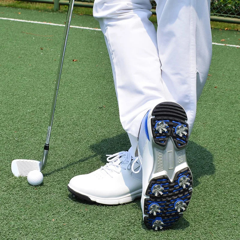 Men Professional Golf Shoes Waterproof Spikes Golf Sneakers Black White Mens Golf Trainers Big Size Golf Shoes for Men 240612