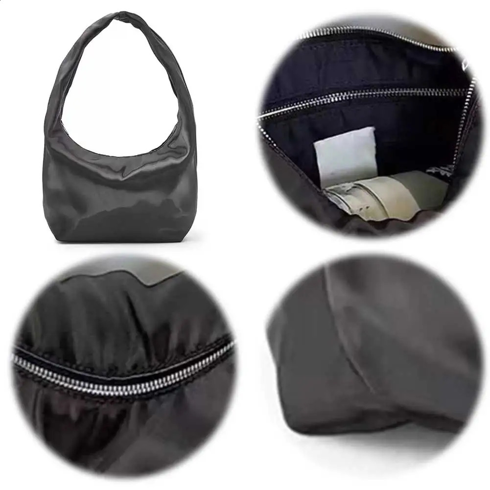 Women Underarm Bag Fashion Shoulder Bag Large Capacity Simple Stain Handbag Zip Closure Trendy Tote Purse Top Handle Bag 240731