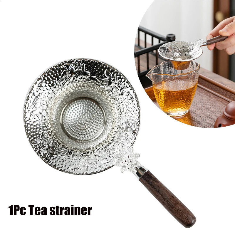 Mental Mesh Tea Strainer Stainless Steel Filter Sieve Teaware Lace Tea Drain Useful Tea Infusers Kitchen Accessories 240731