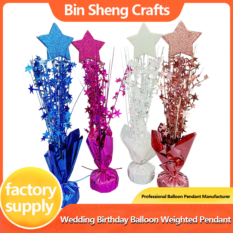 Large 5-star Table Floating Balloon Crafts Table Floating Decoration Balloon Stands Load-bearing Hanging Pieces Party Five pieces per piece