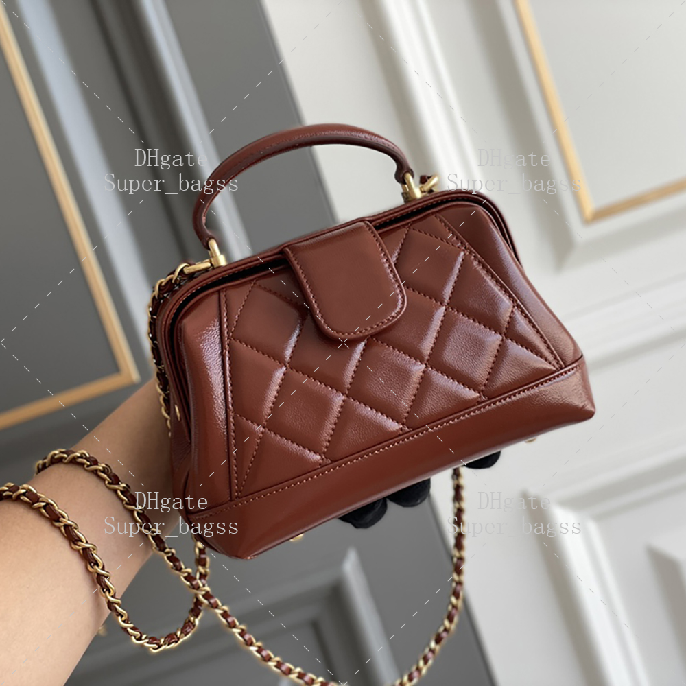 Luxury designer bag mirror quality shoulder bag 18CM crossbody bag leather chain bag with box 24YC46