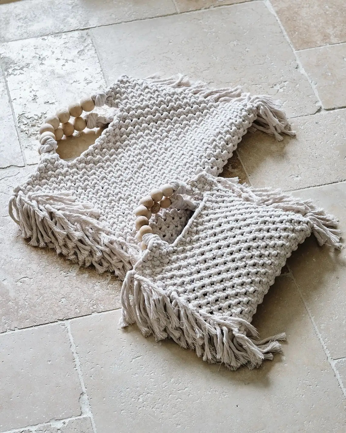 Crochet Bohemian chic summer edge beach rame handbag beige blue market bag vintage style 240731 c13d 4