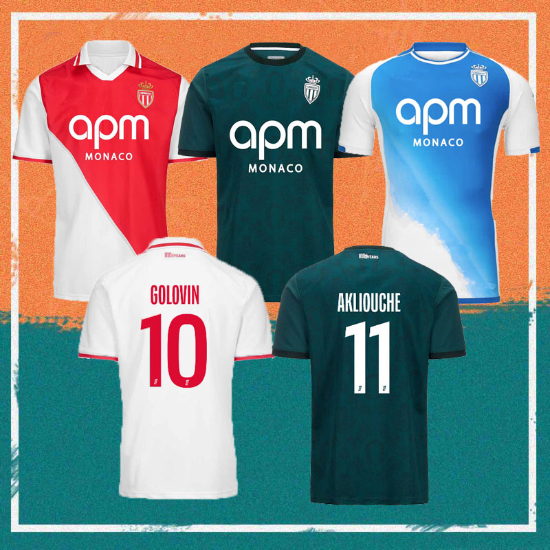24/25 Monaco Soccer Jersey 2024 Home VANDERSON ZAKARIA KEHRER BEN YEDDER BALOGUN GOLOVIN Shirt MINAMINO FOFANA FELIX EMBOLO SINGO AKLIOUCHE Football uniforms