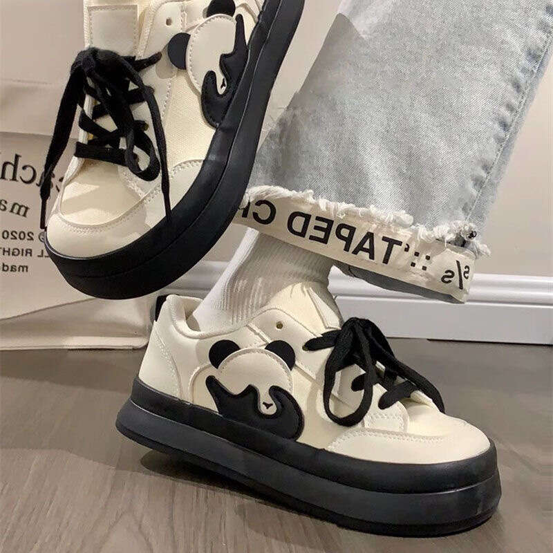 S Balck Ddmysports White Sneaker Women Casual Panda New Fashion Versatile Shoes Outdoor neaker hoes