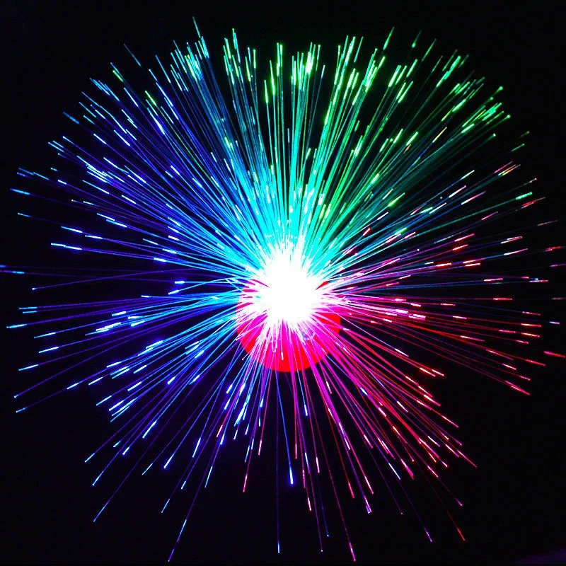 LED Fiber Optic Light Colorful Flashing Night Lights Lanterns Firework Lamps Starry Sky Lamp Christmas Wedding Party Home Decor 240730