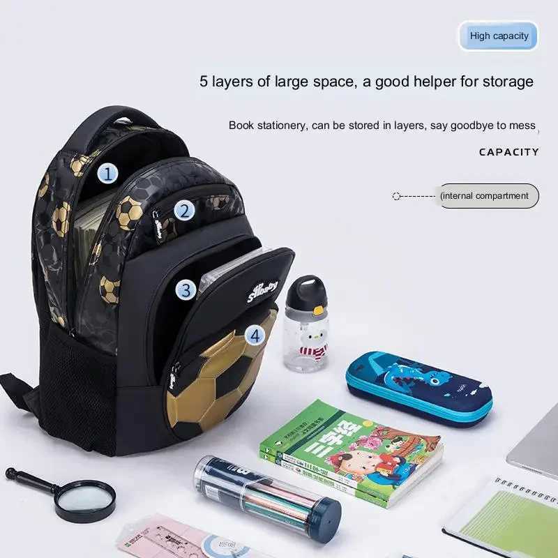 Lightweight Football Backpack For Children Schoolbag Anime Backpack School Bags For Teenage Boy Mochila escolar infantil meninoCL240730