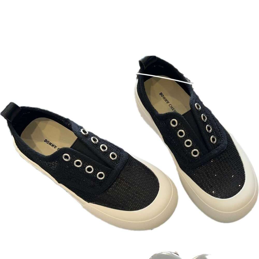 Summer Ddmysports S Mesh Shoes For Women Breathable Thin White New Hot Selling One Foot Lazy Thick Soled Outdoor Shoes ummer hoes elling oled hoes