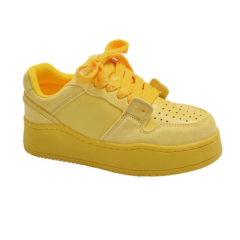 Ddmysports Thick Ddmysports S Soled Board For Women New Bread With Increased Eight Yellow Dad Casual Sports Outdoor Shoes Oled Ports Hoes OUTDOOR