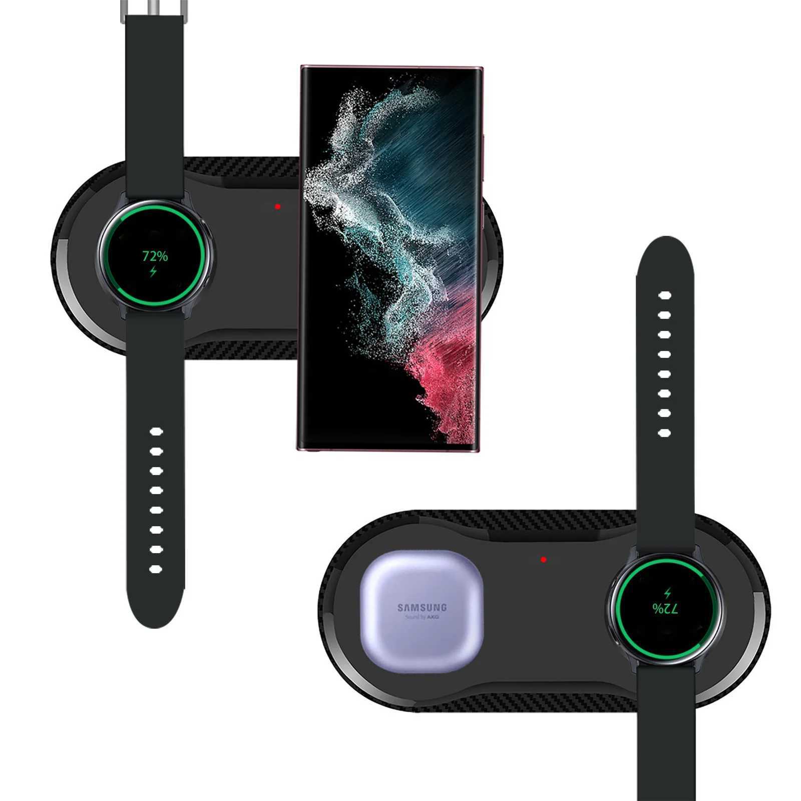 25W 2 in 1 Wireless Charger Stand for Samsumg Galaxy Z Flip 4 Fold 4 S22 Note 20 Ultra Galaxy Watch 5 4 3 Active 2 Fast ChargersM240731