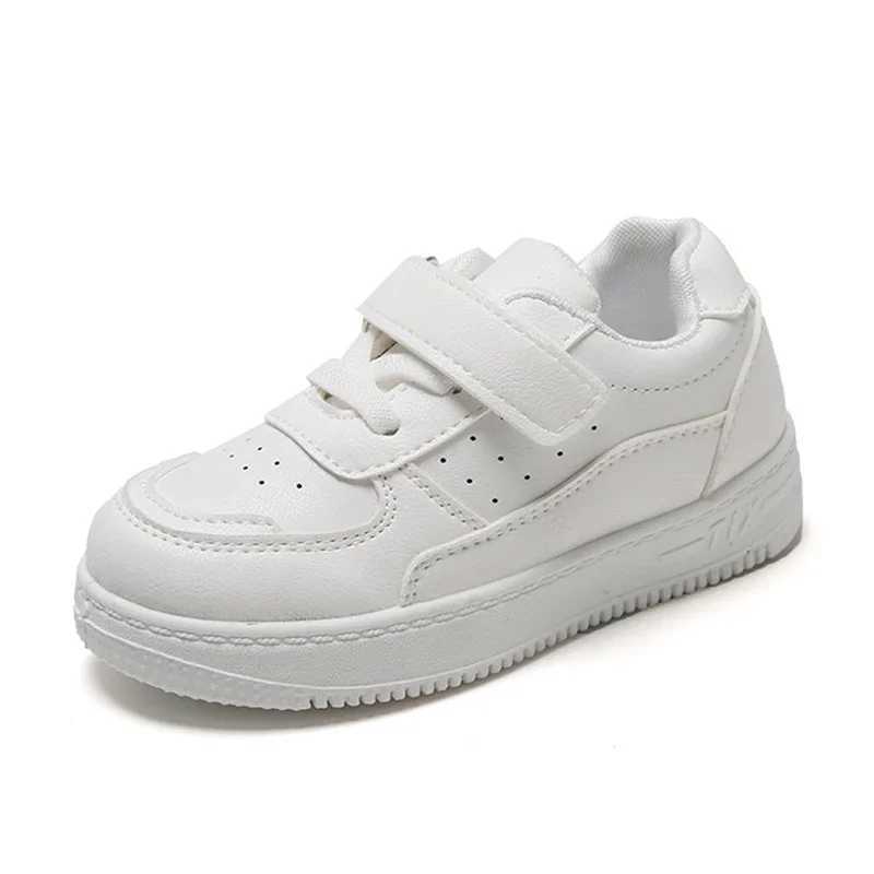 Childrens casual shoes mesh sports shoes boys sports breathable tennis sports shoes baby girls spring fashion shell white running shoes X250409