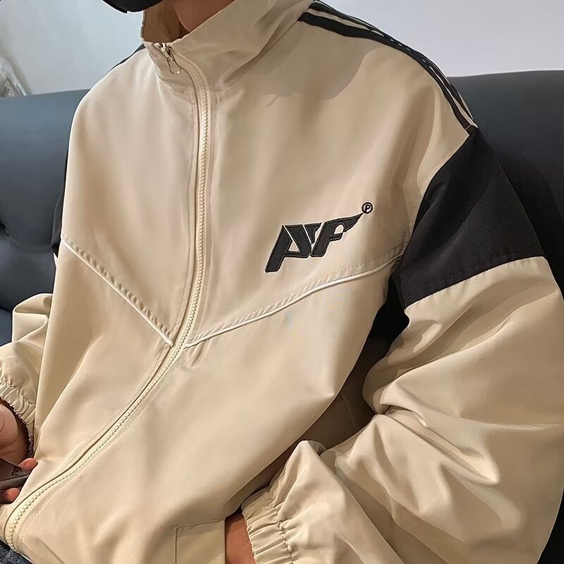 jacket for men in spring and autumn trendy loose and versatile rugged handsome jacket 230106