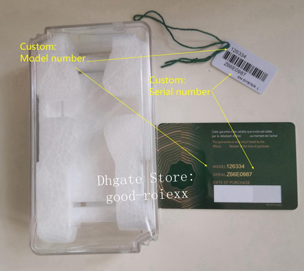 Buyer Custom Nfc Card Serial Model number Watch Original Certification watches Mens Acrylic Box Papers Sky Gmt Explorer Day Date Men Air King Boxes President