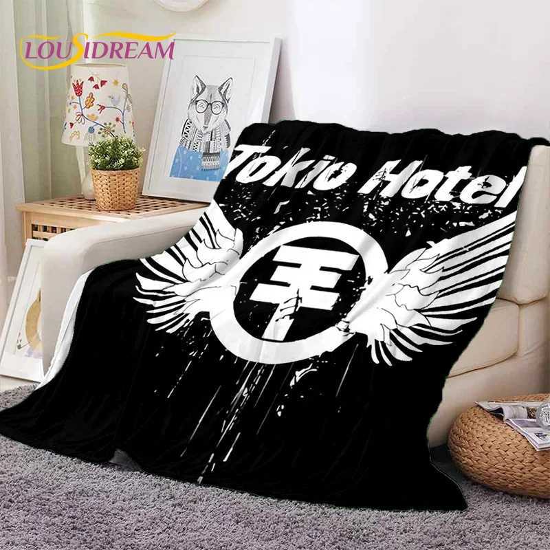 3D Rock Band Tokio Hotel Bill Kaulitz Soft Flannel BlanketsThrow Blanket Comfortable Blanket for Picnic Beds Sofa Home Bedroom Y240730