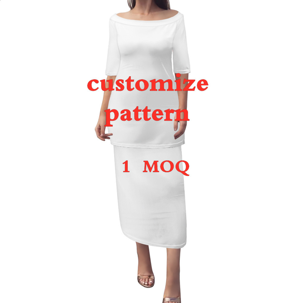 Puletasi Dress Polynesian Samoa Tribal Sublimation Print Dresses Women Custom Image Poncho Dress Drop Tattoo Maxi 220706