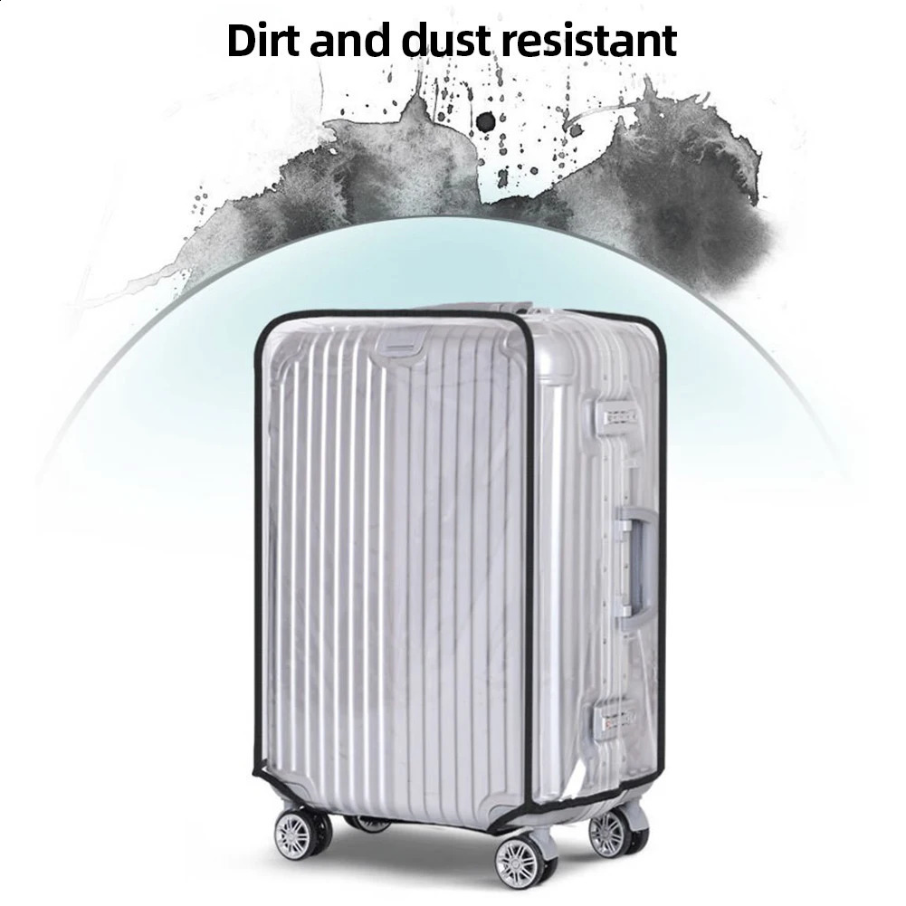 1830 inch transparent luggage cover protector travel waterproof pull rod 240730