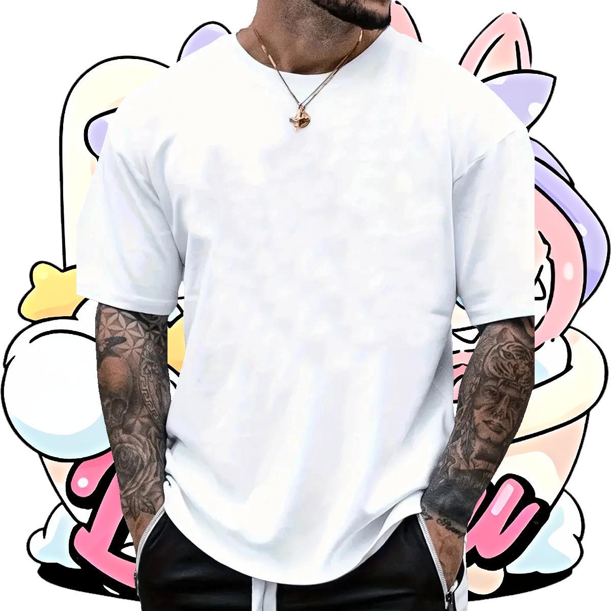 Custom letter Couples T Shirts 230g Cotton Men T Shirts Black Oversized Anime Printing Street Pure Cotton Brand Tops Tees