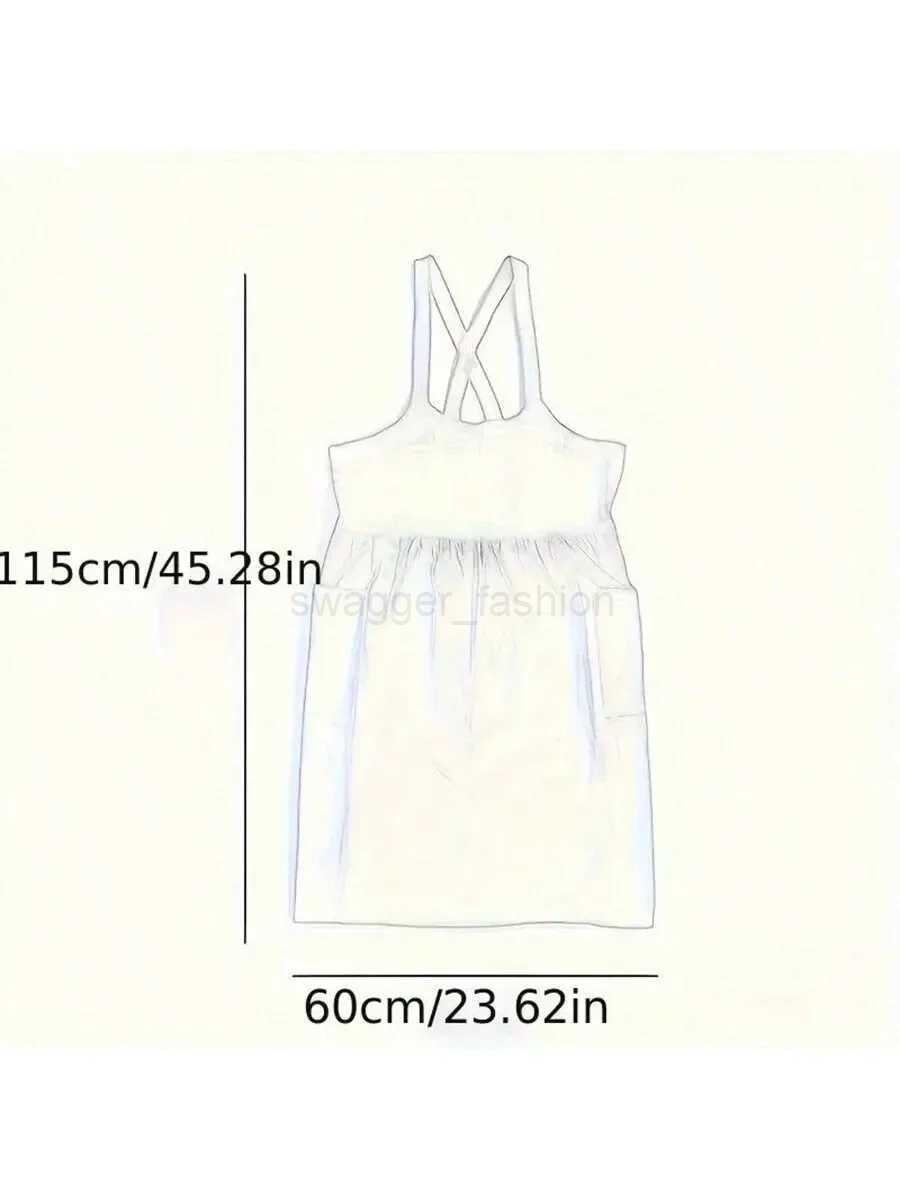 Japanese Linen Aprons for Women with Pockets Cross Back Cute Apron Dress for Gardening Painting Baking and CookingXJ240731