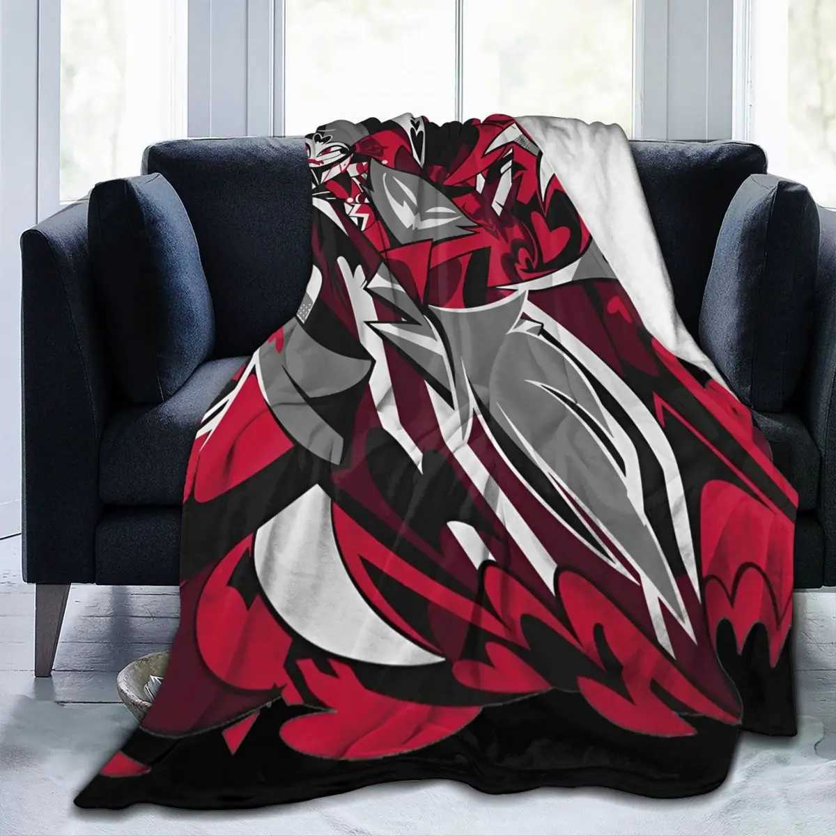 Helluva Boss Cartoon Blanket Velvet Print Breathable Ultra-Soft Throw Blanket for Bedding Office Quilt Y240730