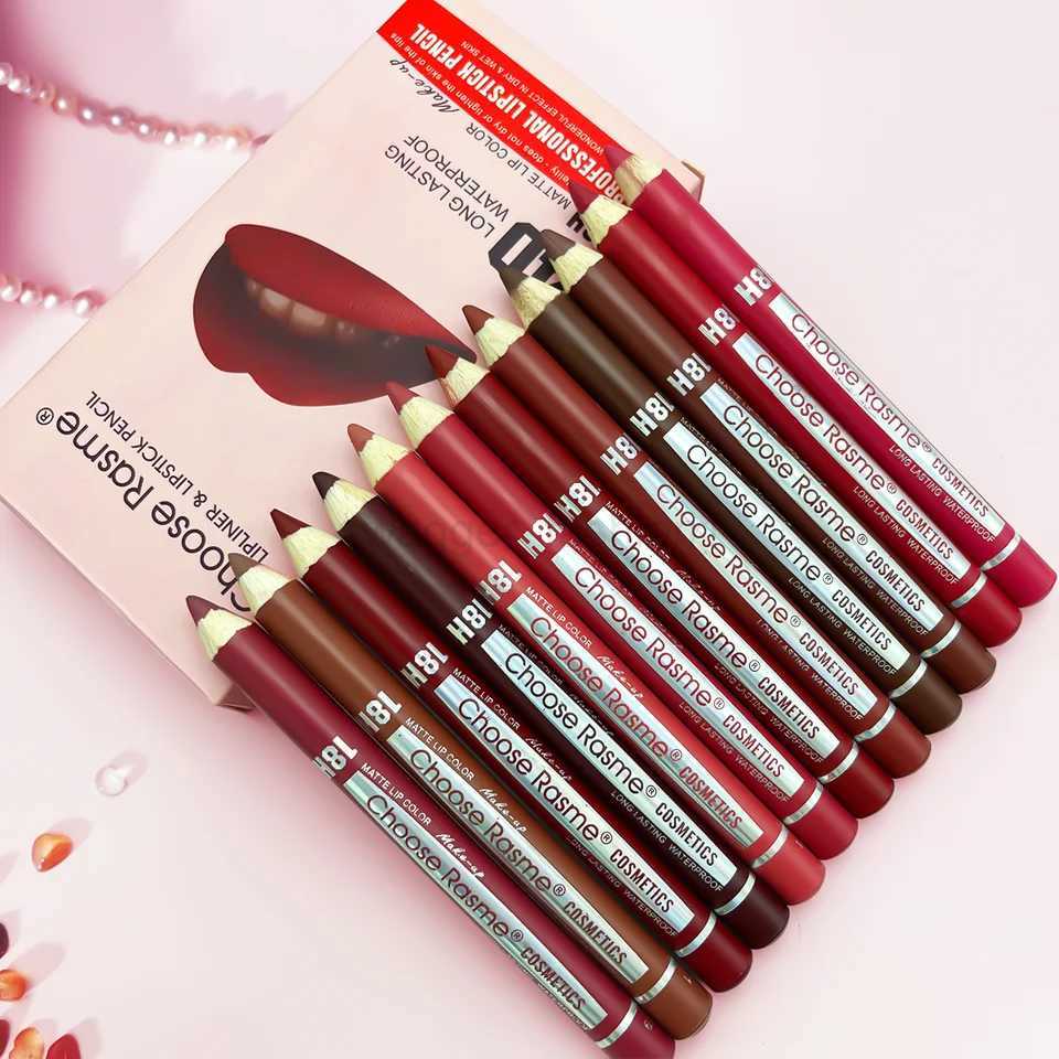 12pc Matte Lip Liners Set 12 Assorted Colors Gift Set Long-Lasting Non-Smudging Easy Glide Lip Pencil Kit For Lip ContouriXJ240731