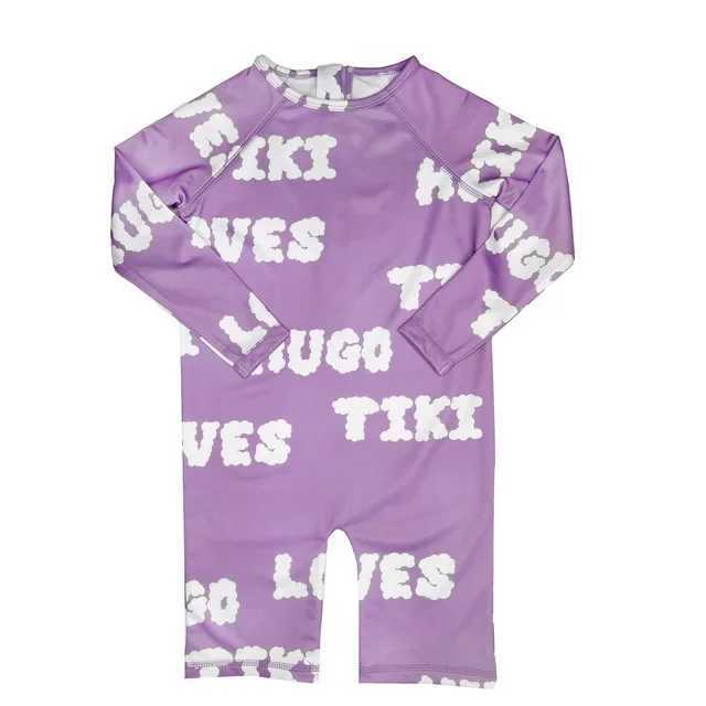 One-Pieces Clearance Kids Swimsuit Girls Boys Summer New Short Sleeve One Pieces Baby Swimwear Childrens Beachwear Clothings TeenagerL24731
