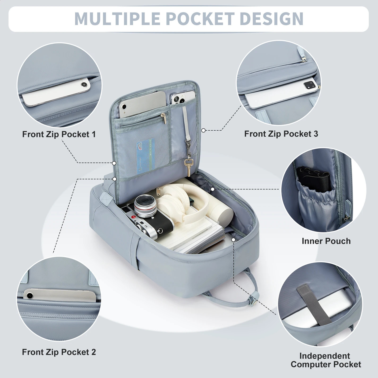 156inch laptop backpack Korean school bag retro university business mens work travel 240730Zl