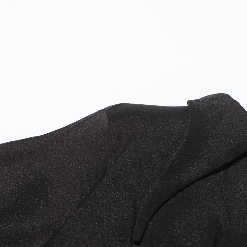 727 XL 2024 Milan Runway Dress Spring Autumn Long Sleeve Black Brand Same Style Womens Dress Fashion High Qualit