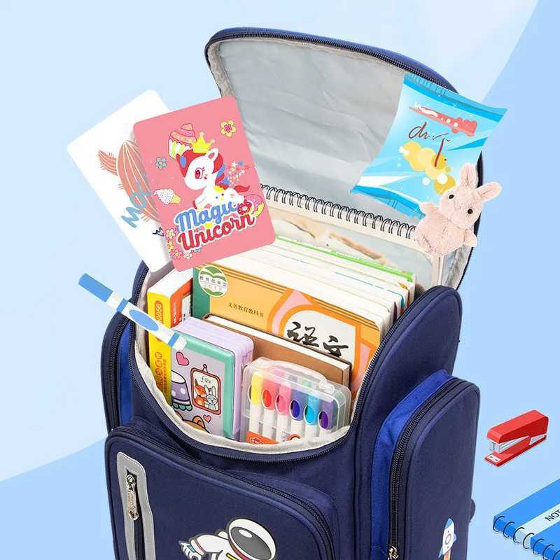 New Boys Orthopedic School Bags Child Astronaut Printing Backpacks Primary Student Girls Childrens Schoolbag Waterproof KidCL240730