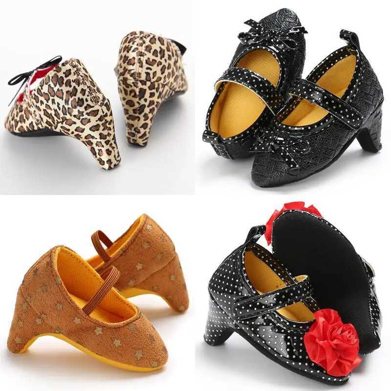 Classic and fashionable newborn baby shoes anti slip cloth shoes girls high heels elegant and casual princess shoes X250409