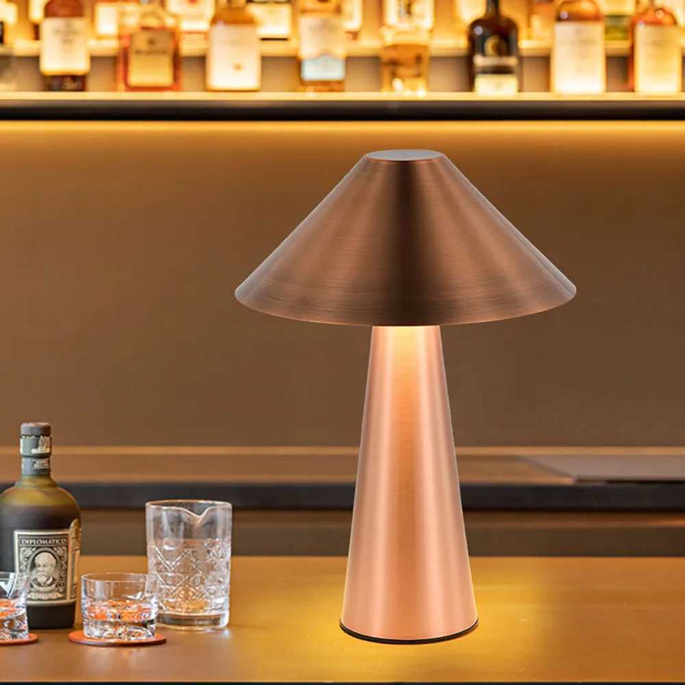 LED Wireless Table Lamp USB Rechargeable Desk Lamp Creative Atmosphere Light for Bedside Room Restaurant Cafe Decorative LampKL240731