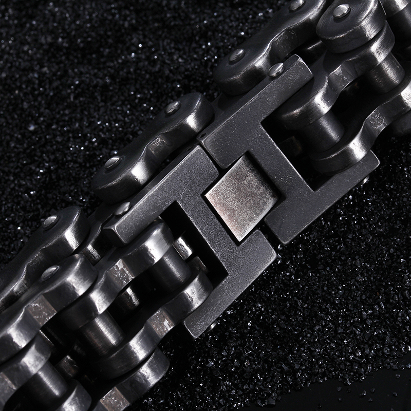 22mm Hip Hop Cool Men Bicycle Link Chain Bracelet Stainless Steel Classic Belt Buckle Bangle