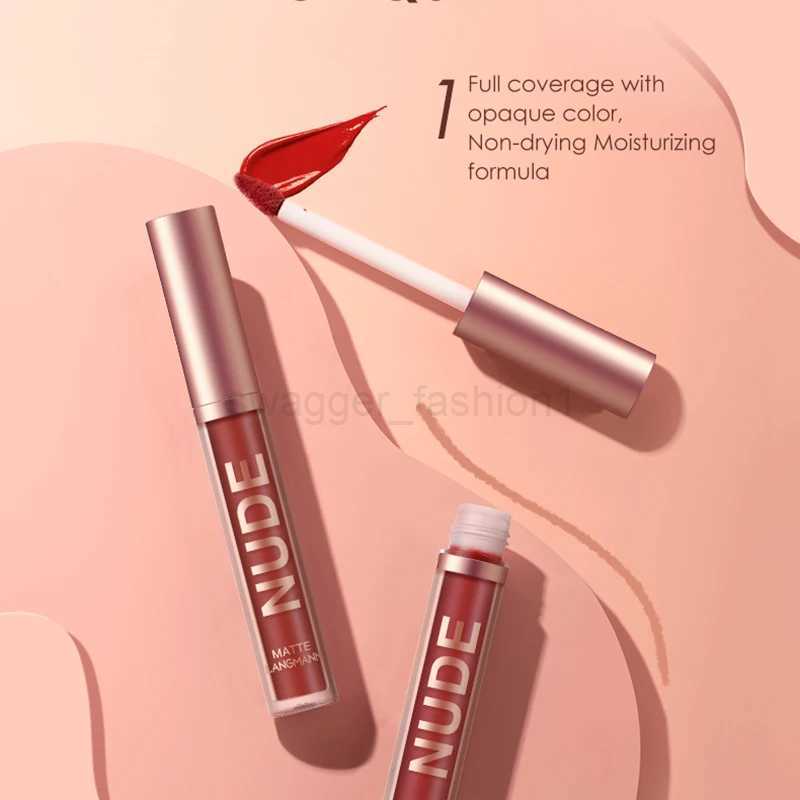 2pcs/set Lip Liner Pencil Nude Lip Gloss Combination Makeup Liquid Lipstick Waterproof Sexy Red Lip Contour Tint Kit CosmeticsXJ240731