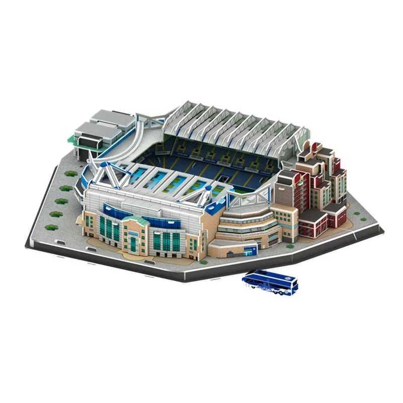 DIY Chelsea Stamford Bridge Football Stadium 3d Stereo Puzzle Model SZM240731