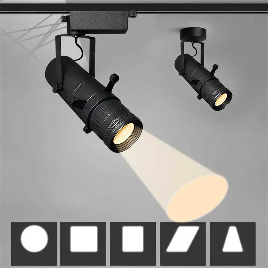 5W 10W 15W Graphics Cutting Light Adjustable Square Shape LED Rail Track Spotlight Museum Art Decor Gallery Painting Cut LampCL240730