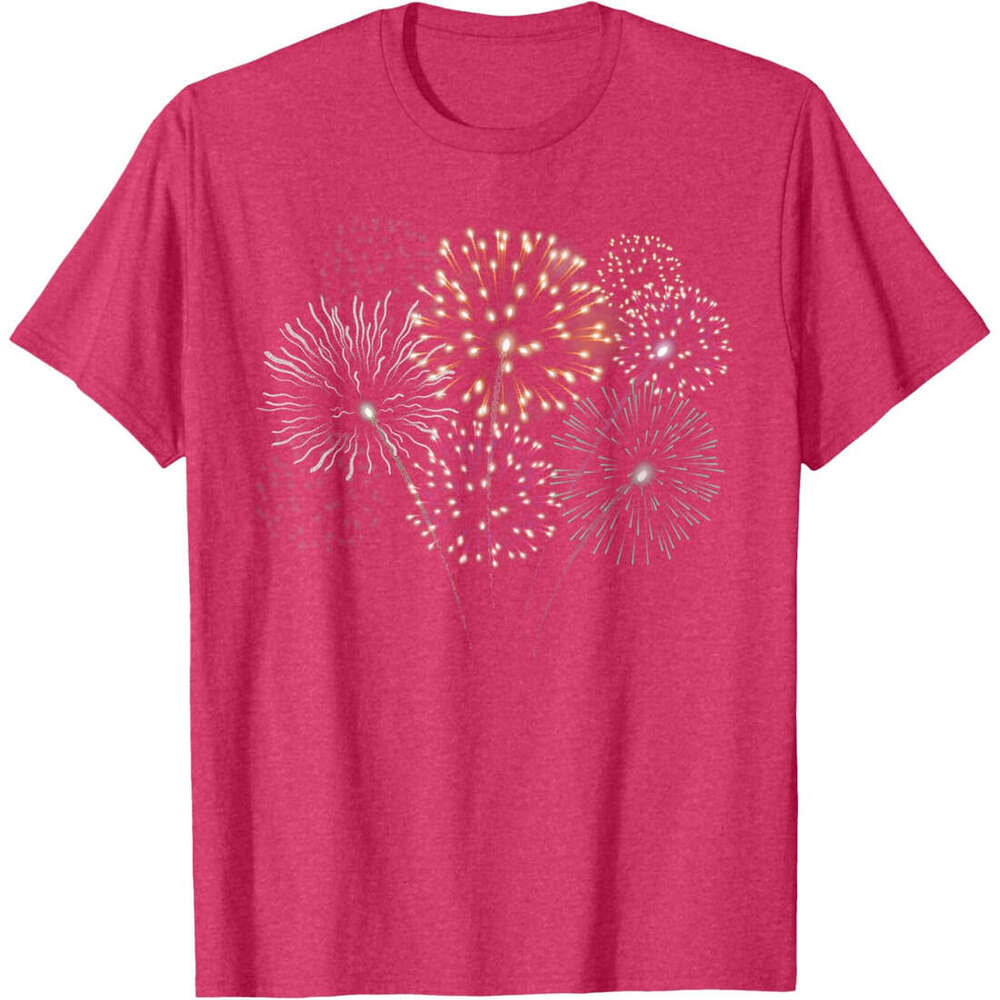 T shirt Mens 4th Of July Grand Finale Firework Show Tshirt Red White Blue T-Shirt shirts tshirt graphic tee Casual tops summer clothes Short sleeve Fr